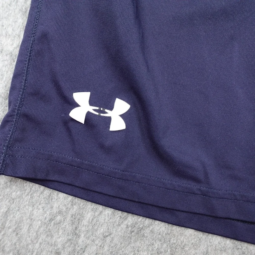 Under Armour Shorts Mens Large Navy Blue Loose Fit Elastic Waist Active 10
